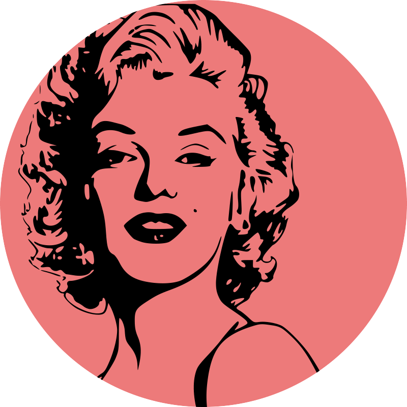 Marilyn monroe portræt vinyltæppe - TenStickers