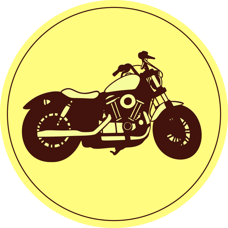 Fancy motorcykel vintage tæppe - TenStickers