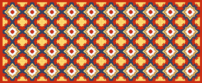 Lys rødt flise vinyl tæppe - TenStickers