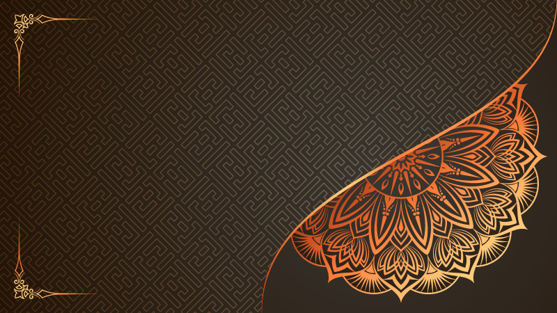 Mandala hjørne design mandala vinyl tæppe - TenStickers