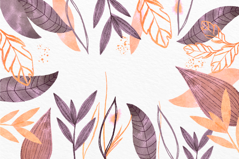 Elegante bladmønstre vinyltæppe til soveværelse - TenStickers