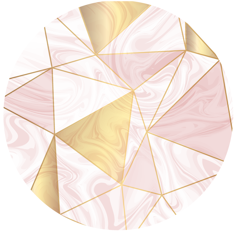 Marmor polygoner mønster vinyl tæppe hjemmekontor - TenStickers