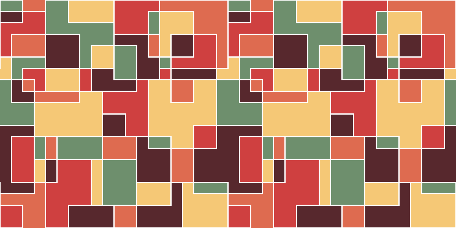 Geometriske rektangler fliser tæppe - TenStickers