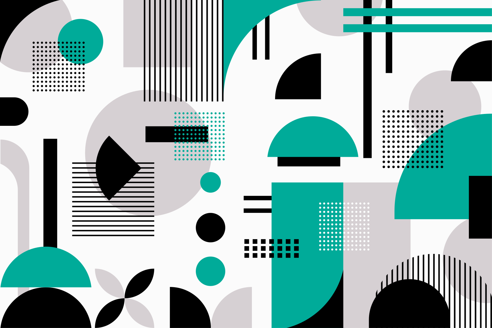 Moderne geometrisk form vinyltæppe - TenStickers