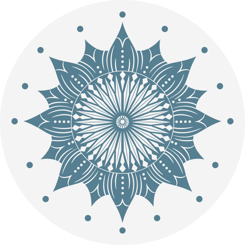 Turkis mandala vinyltæppe - TenStickers