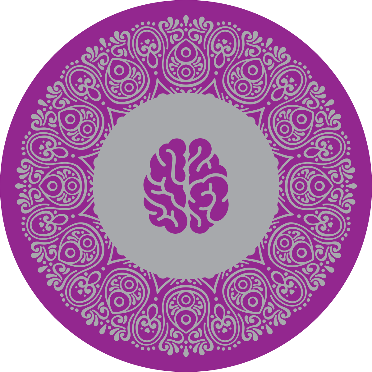 Mandala hjerne design mandala vinyl tæppe - TenStickers
