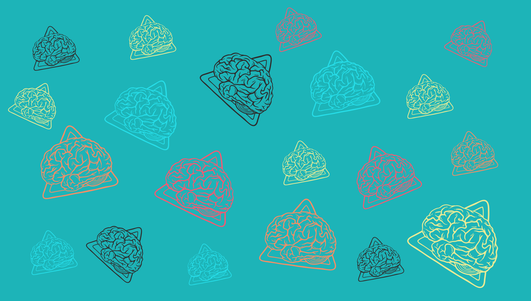 Abstrakte hjernemønstre vinyl tæppe - TenStickers