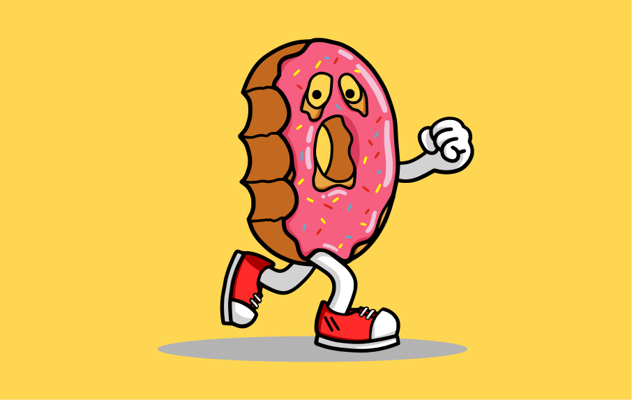 Donut zombie hjerne teen vinyl tæppe - TenStickers