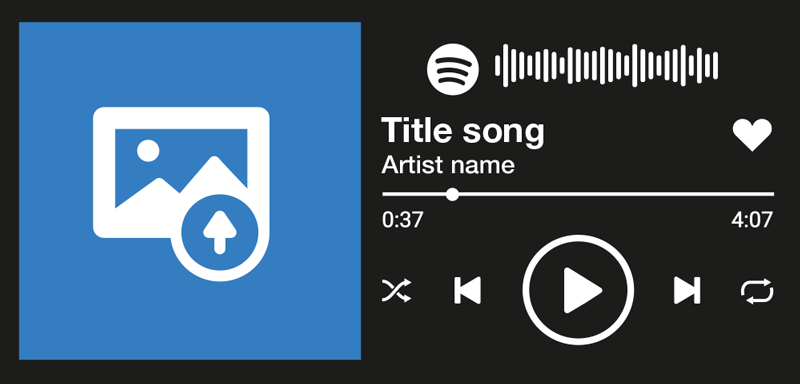 Spotify musik med tekst og billede tilpas mat - TenStickers