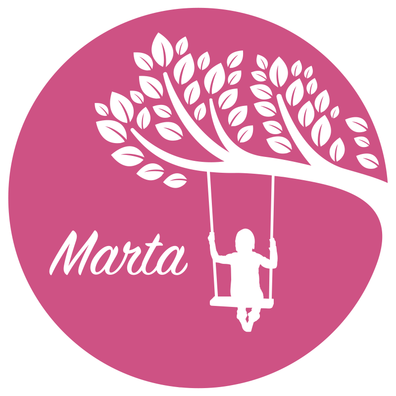 Personlig gynge vinyl tæppe med navn - TenStickers