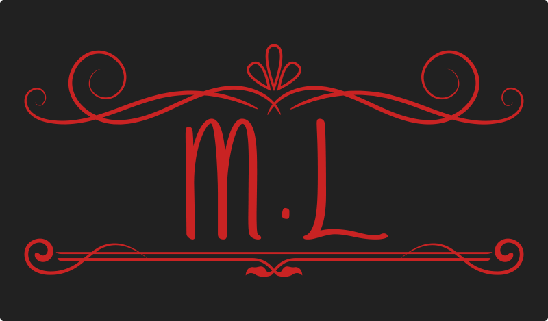 Monogram elegance vinyl tæppe med navn - TenStickers