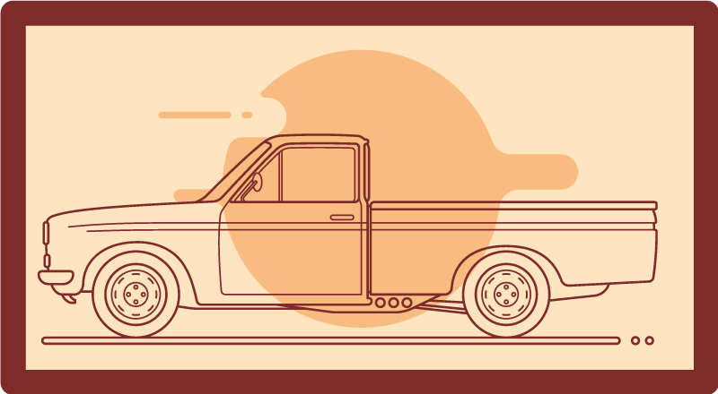 Illustration af legetøjskøretøj tæppe til børneværelse - TenStickers