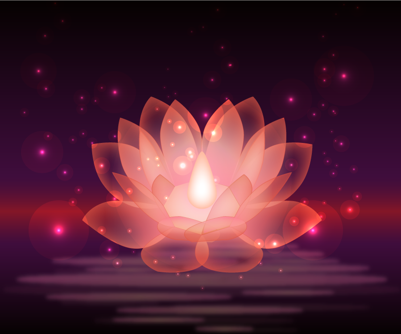 Kosmisk lotus design mandala vinyl tæppe - TenStickers