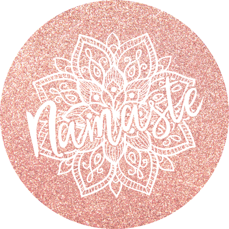 Pink namaste mandala vinyl tæppe - TenStickers