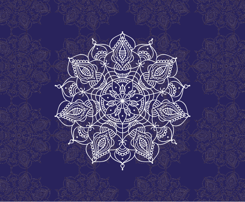 Mandala spirituel lotus mandala vinyl tæppe - TenStickers