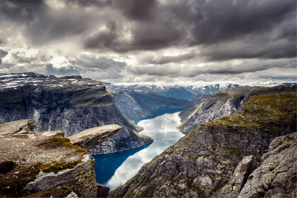 Trolltunga norge natur vinyl tæppe - TenStickers