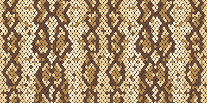 Slangeskind print dyreprint vinyl tæppe - TenStickers