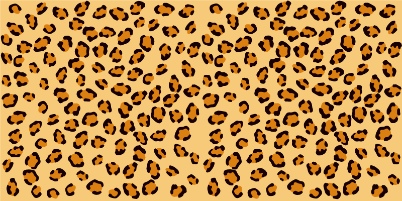Leopardpletter vinyltæppe med dyreprint - TenStickers