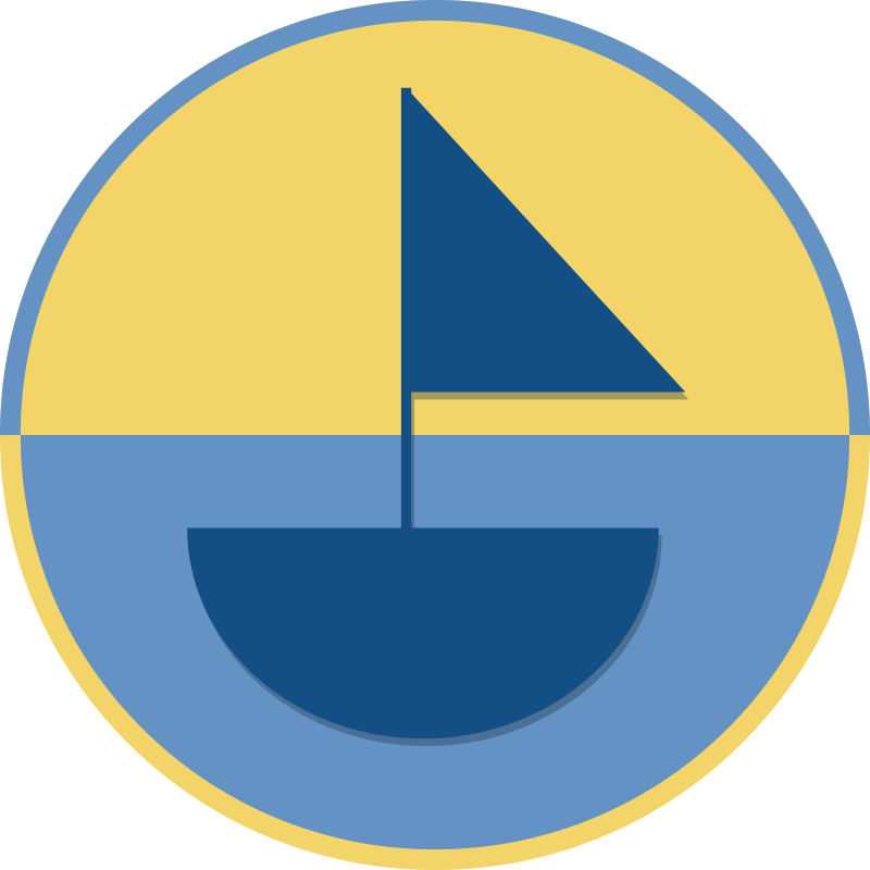 Båd og strand natur vinyl tæppe - TenStickers