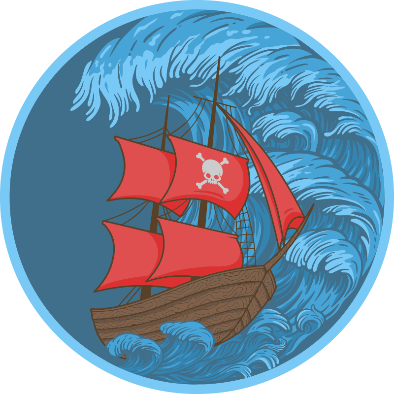 Pirat spilletid vinyl tæppe med spil - TenStickers