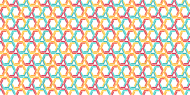 Farverige hexagon mønster geometriske vinyl tæpper - TenStickers