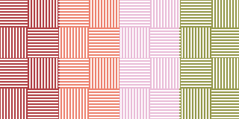 Farverige stribede firkanter geometriske vinyltæpper - TenStickers