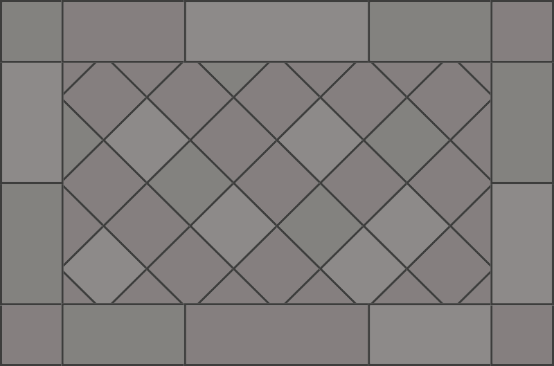 Grå diamanter geometriske tæpper - TenStickers