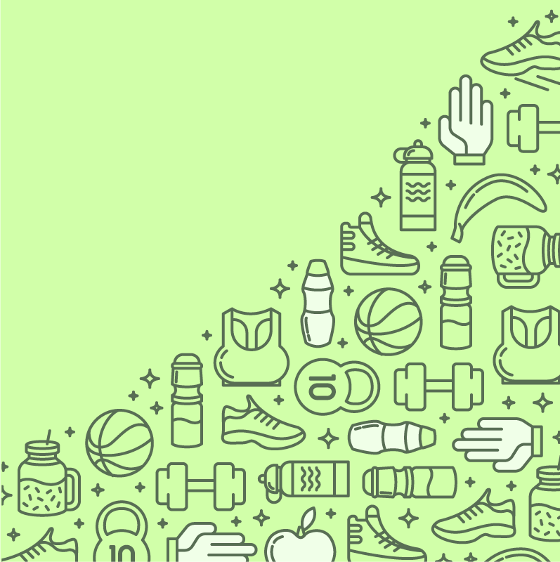 Fitnessudstyr vinyl tæppe - TenStickers