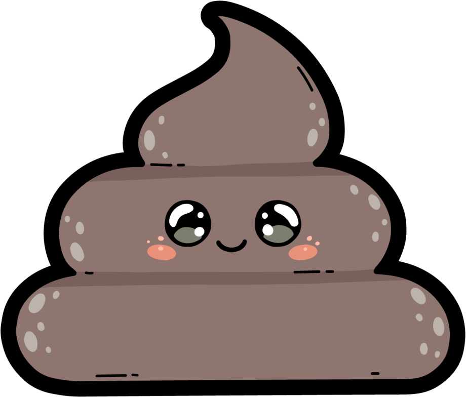 Anime poo emoji teen vinyl tæppe - TenStickers