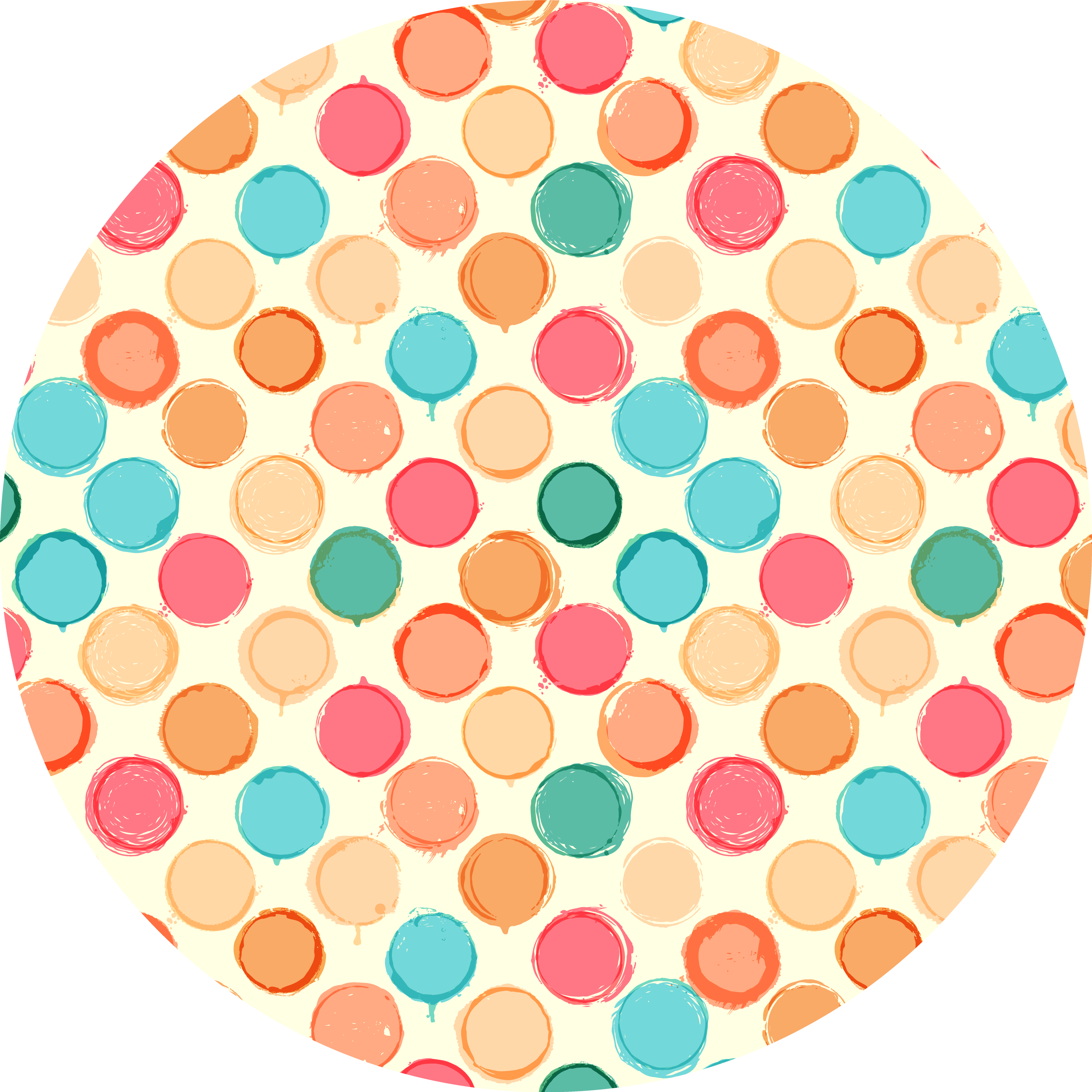 Cirkulært array geometriske vinyl tæppe - TenStickers