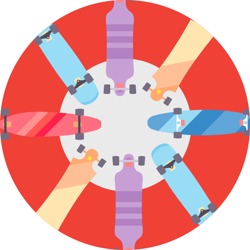 Cirkulært brætspil vinyl tæppe med spil - TenStickers