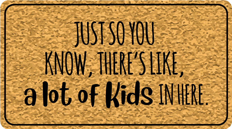 Informativ indtastningstekst vinyl tæppe med sætninger - TenStickers