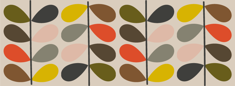 Orla kiely mønster moderne tæppe - TenStickers