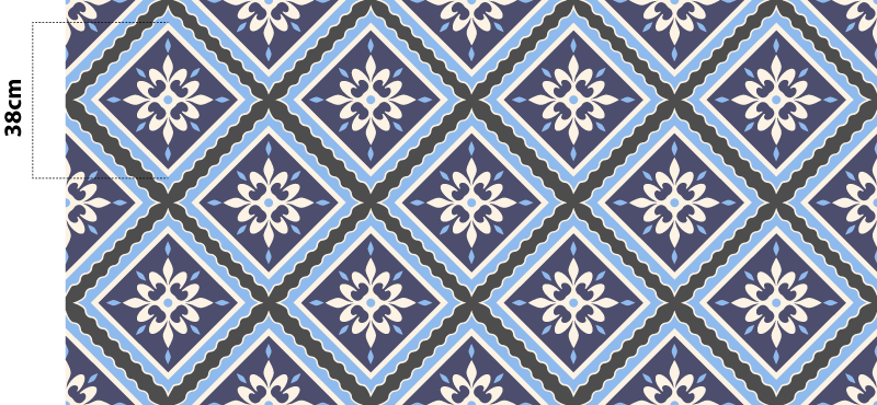 Grå tæppemønster vinyltæppe - TenStickers