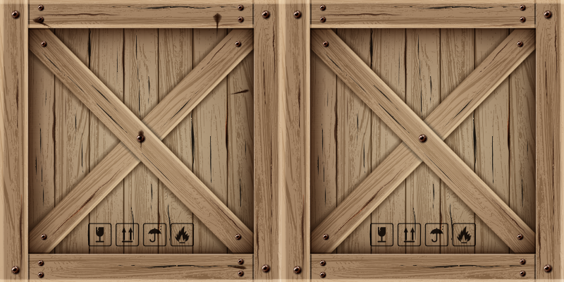 Materialeeffekt - trææske effekt vinyltæppe - TenStickers