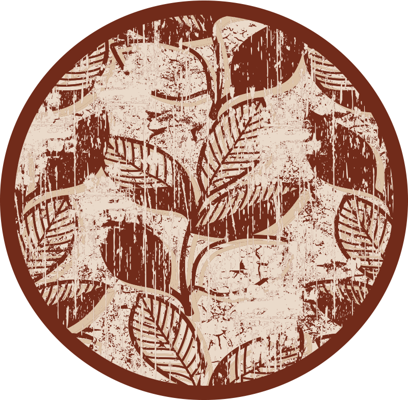 Stilfulde bladmønstre natur vinyl tæppe - TenStickers