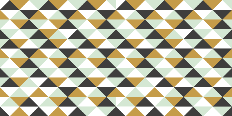 Trekantet mosaikarrangement geometriske vinyl tæppe - TenStickers