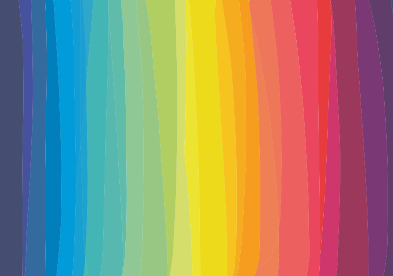 Regnbue striber vinyl gulvtæppe - TenStickers