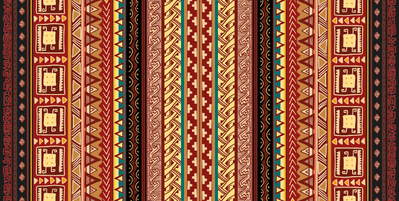 Aztec striber vinyl tæppe - TenStickers