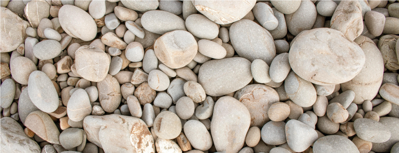 Hvide små sten køkken vinyl tæppe - TenStickers