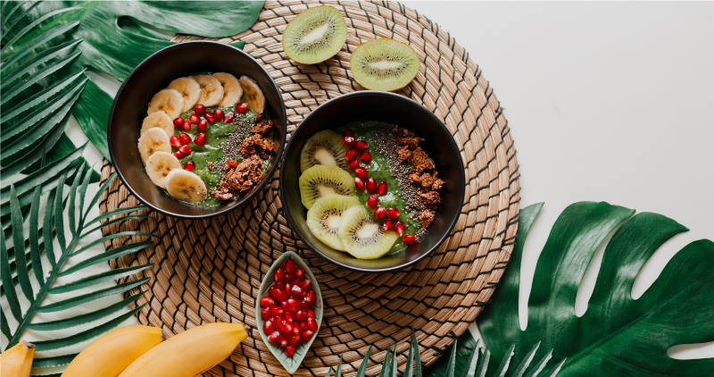 Tropiske frugtskåle vinyltæppe til køkkenet - TenStickers