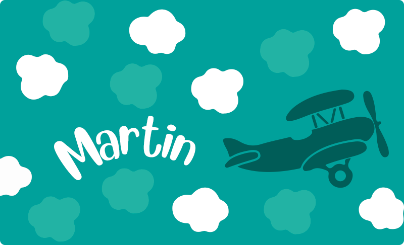 Personaliserede skyer og plane vinylmåtter - TenStickers