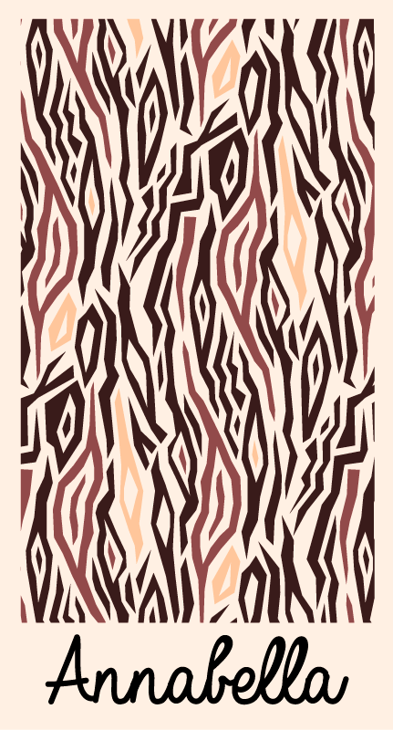 Personaliseret zebra print dyreprint vinyl tæppe - TenStickers