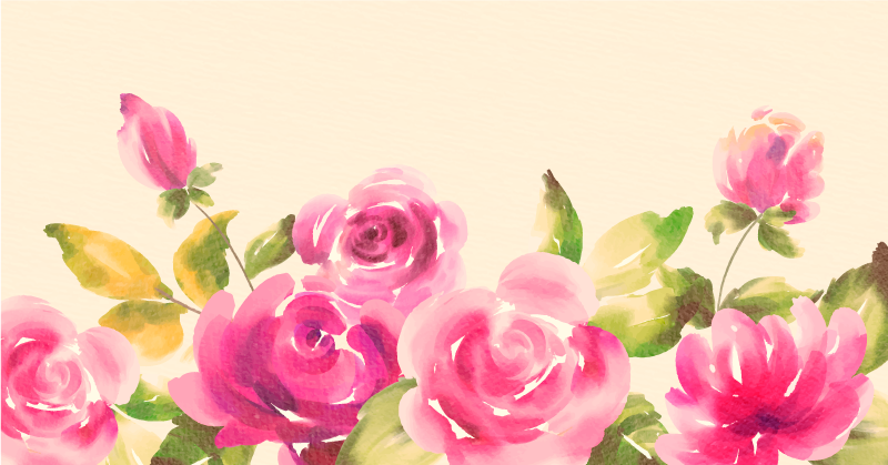 Pæon med bladblomstret vinyltæppe - TenStickers