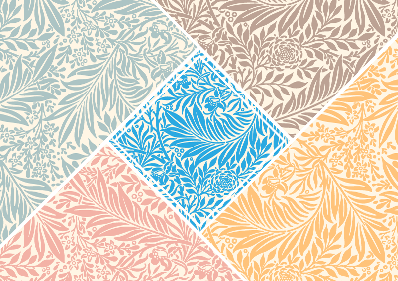 Blomstermønster køkken tæpper - TenStickers