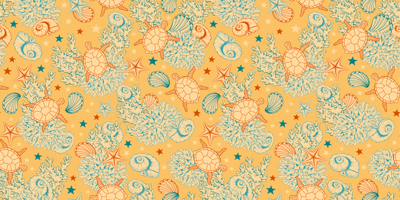 Undervands liv blødt dyre tæppe - TenStickers