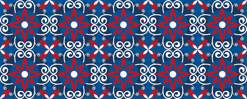 Fleur de lis beija fliser tæppe - TenStickers