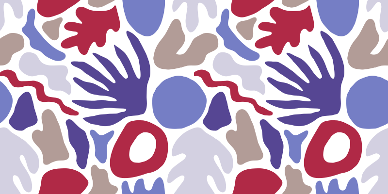 Abstrakt formmønster minimalistiske vinyl tæppe - TenStickers