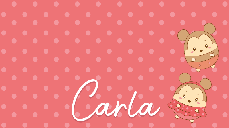 Museunger med navn vinyl tæppe - TenStickers