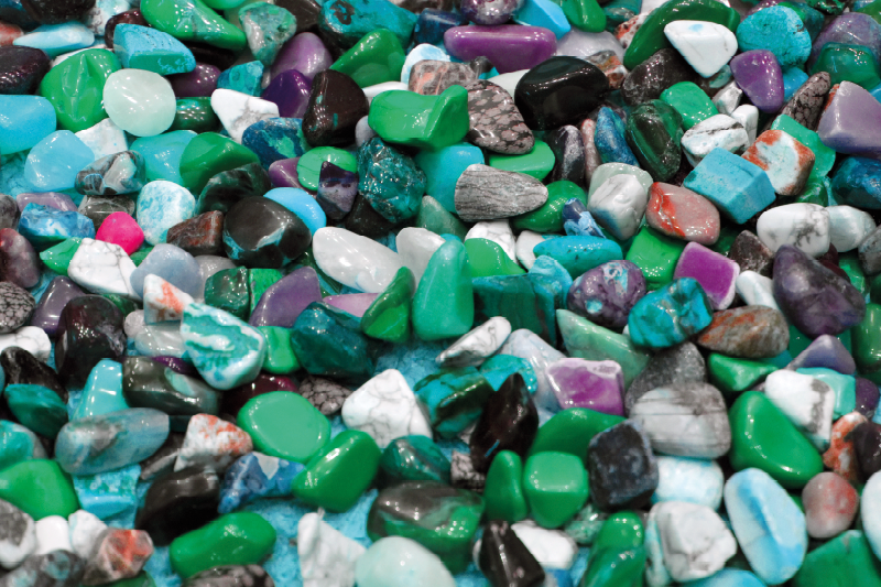 Farverig stenmosaik vinyl tæppe med steneffekt - TenStickers